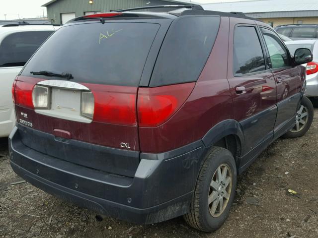 3G5DA03E14S587675 - 2004 BUICK RENDEZVOUS MAROON photo 4