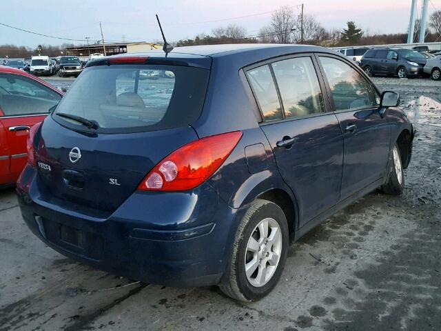 3N1BC13E97L422331 - 2007 NISSAN VERSA S BLUE photo 4