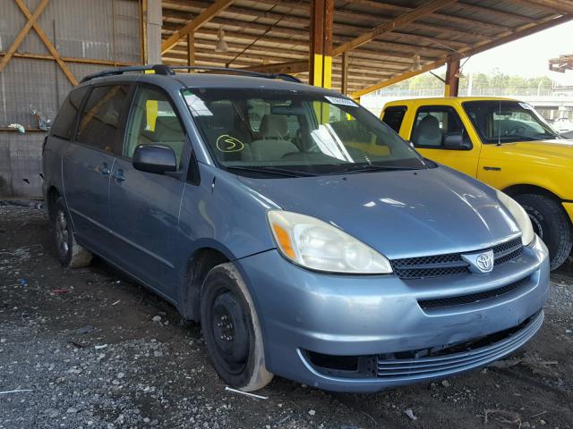 5TDZA23C45S374668 - 2005 TOYOTA SIENNA CE BLUE photo 1