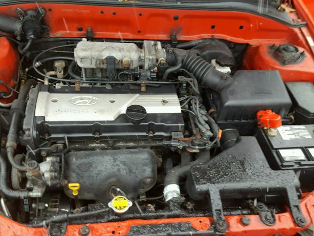 KMHCG45C72U393148 - 2002 HYUNDAI ACCENT GL RED photo 7