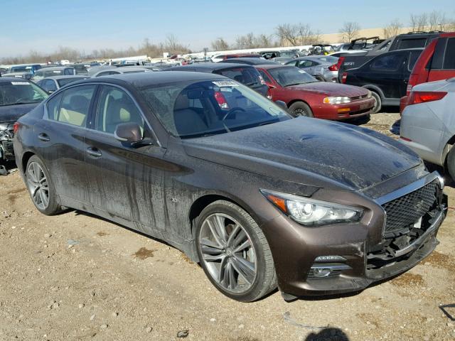 JN1BV7AR5EM694283 - 2014 INFINITI Q50 BASE BROWN photo 1