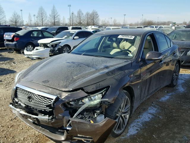 JN1BV7AR5EM694283 - 2014 INFINITI Q50 BASE BROWN photo 9