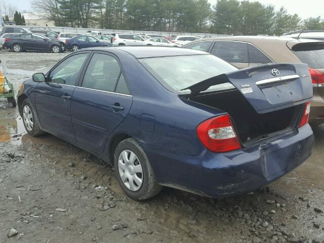 4T1BE32K64U381129 - 2004 TOYOTA CAMRY LE BLUE photo 3