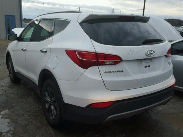 5XYZUDLB9EG198465 - 2014 HYUNDAI SANTA FE S WHITE photo 3