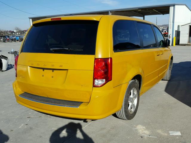 2D4RN4DG8BR731570 - 2011 DODGE GRAND CARA YELLOW photo 4