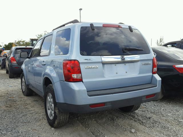 4F2CZ02Z58KM14289 - 2008 MAZDA TRIBUTE I BLUE photo 3