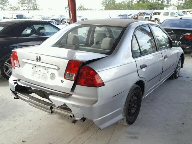 2HGES163X4H541244 - 2004 HONDA CIVIC DX V SILVER photo 4