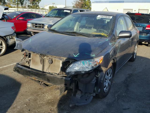 2T1BU4EE6BC646645 - 2011 TOYOTA COROLLA BA GRAY photo 2