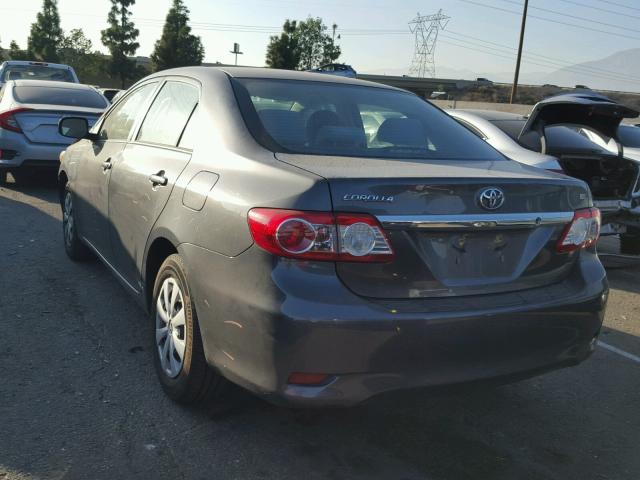 2T1BU4EE6BC646645 - 2011 TOYOTA COROLLA BA GRAY photo 3