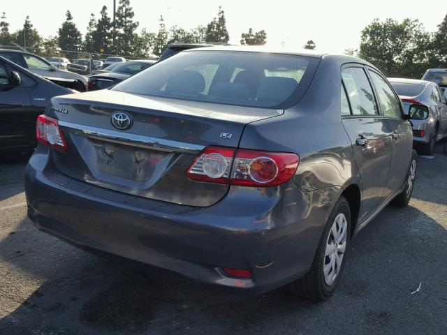 2T1BU4EE6BC646645 - 2011 TOYOTA COROLLA BA GRAY photo 4