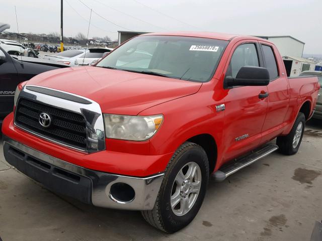 5TFRV54187X018921 - 2007 TOYOTA TUNDRA DOU RED photo 2