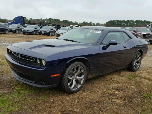 2C3CDZAGXHH555499 - 2017 DODGE CHALLENGER BLUE photo 2