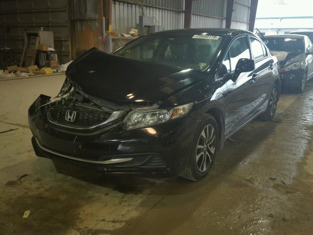 19XFB2F84DE060535 - 2013 HONDA CIVIC EX BLACK photo 2