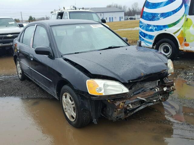 1HGES16531L051471 - 2001 HONDA CIVIC LX BLACK photo 1