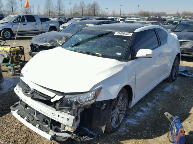 JTKJF5C75D3065206 - 2013 SCION TC WHITE photo 2