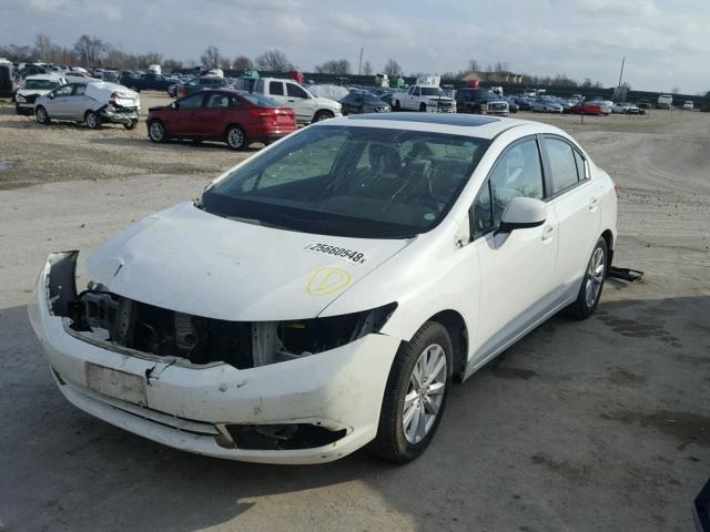 19XFB2F82CE039035 - 2012 HONDA CIVIC EX WHITE photo 2