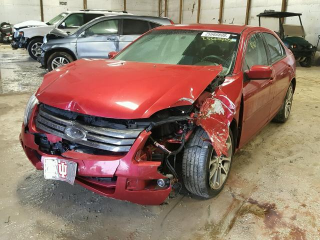 3FAHP07Z79R205627 - 2009 FORD FUSION SE RED photo 2