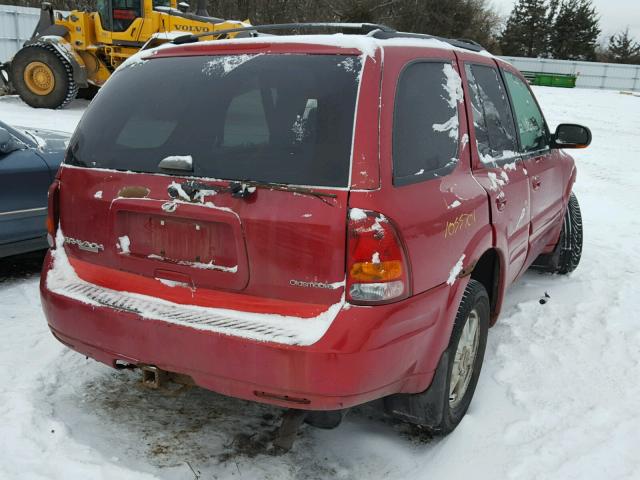 1GHDT13S322107217 - 2002 OLDSMOBILE BRAVADA RED photo 4