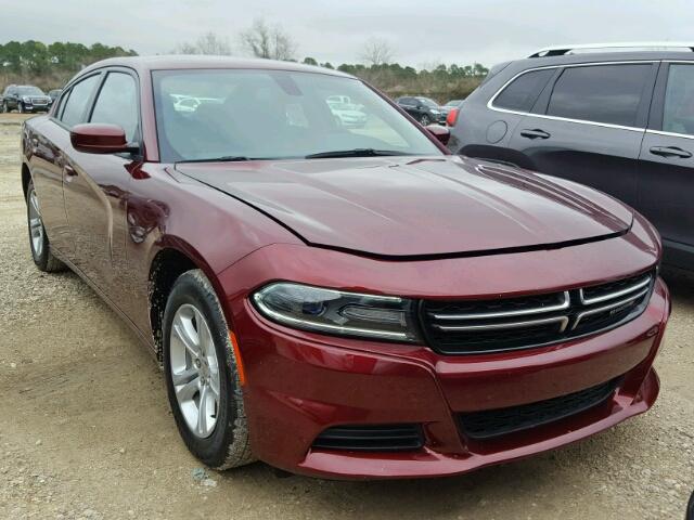 2C3CDXBGXHH547695 - 2017 DODGE CHARGER SE RED photo 1