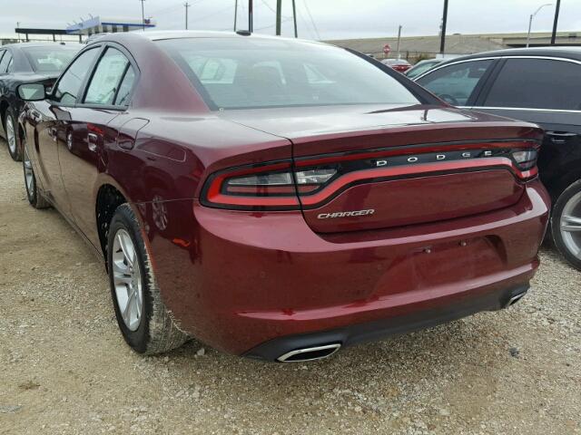 2C3CDXBGXHH547695 - 2017 DODGE CHARGER SE RED photo 3