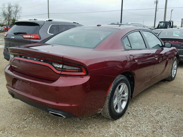 2C3CDXBGXHH547695 - 2017 DODGE CHARGER SE RED photo 4