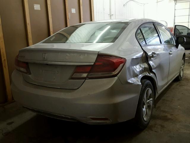 19XFB2F52DE064119 - 2013 HONDA CIVIC LX SILVER photo 4