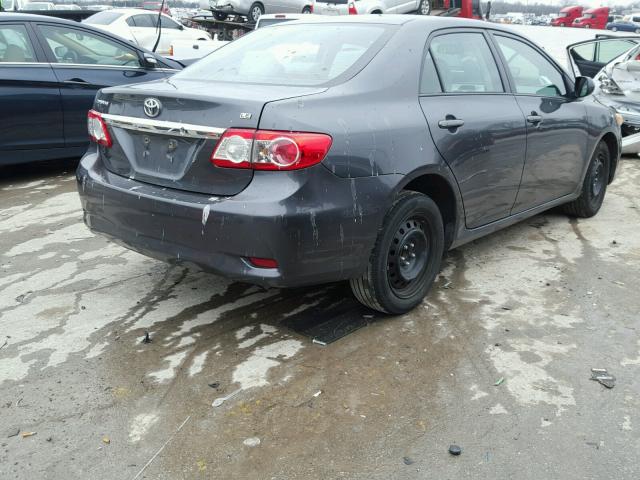 2T1BU4EE8CC879413 - 2012 TOYOTA COROLLA BA GRAY photo 4