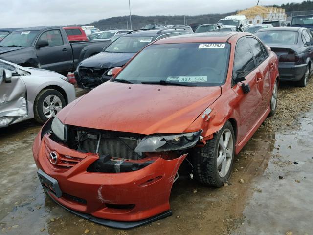 1YVHP84C055M33551 - 2005 MAZDA 6 I ORANGE photo 2