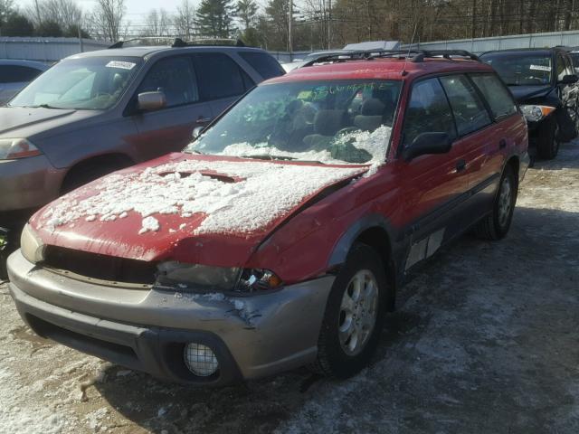 4S3BG6856X7628993 - 1999 SUBARU LEGACY OUT RED photo 2