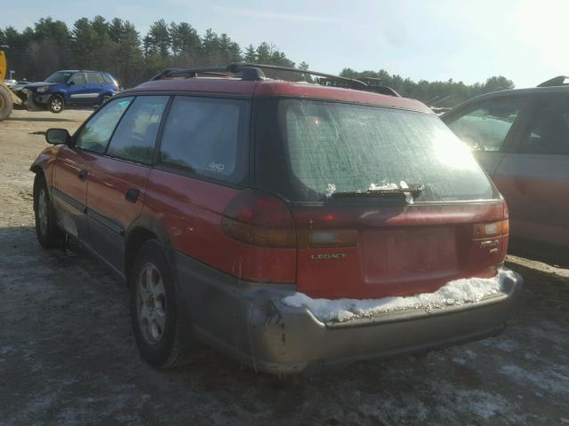 4S3BG6856X7628993 - 1999 SUBARU LEGACY OUT RED photo 3