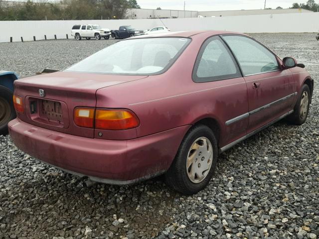 1HGEJ1150PL003722 - 1993 HONDA CIVIC EX იასამნისფერი ფოტო 4