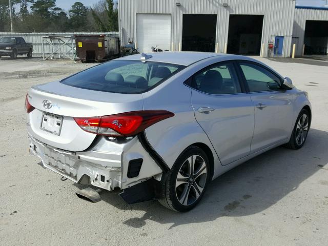 KMHDH4AH8FU454564 - 2015 HYUNDAI ELANTRA SE SILVER photo 4