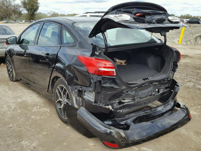 1FADP3F22GL356326 - 2016 FORD FOCUS SE BLACK photo 3