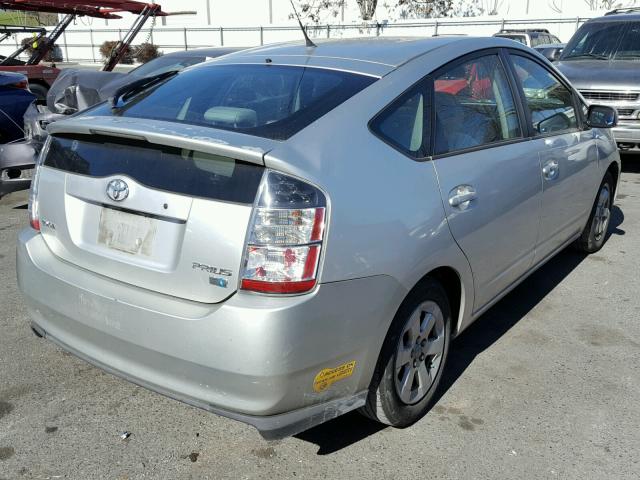 JTDKB20U753045668 - 2005 TOYOTA PRIUS SILVER photo 4