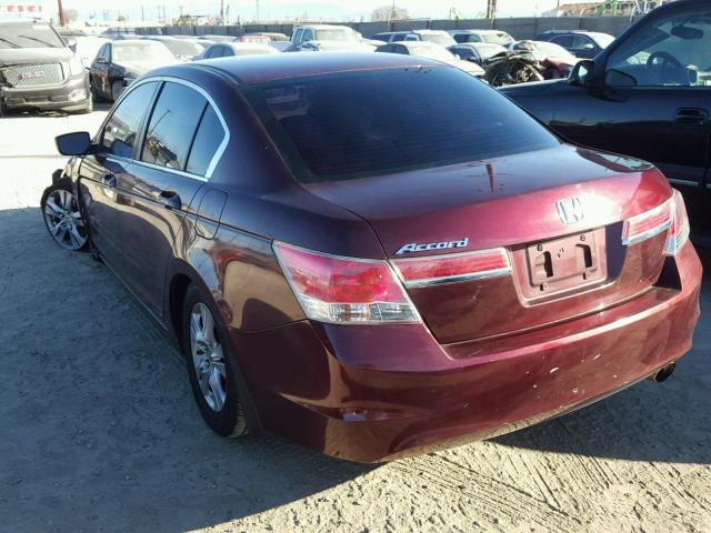 1HGCP2F42BA135316 - 2011 HONDA ACCORD LXP MAROON photo 3