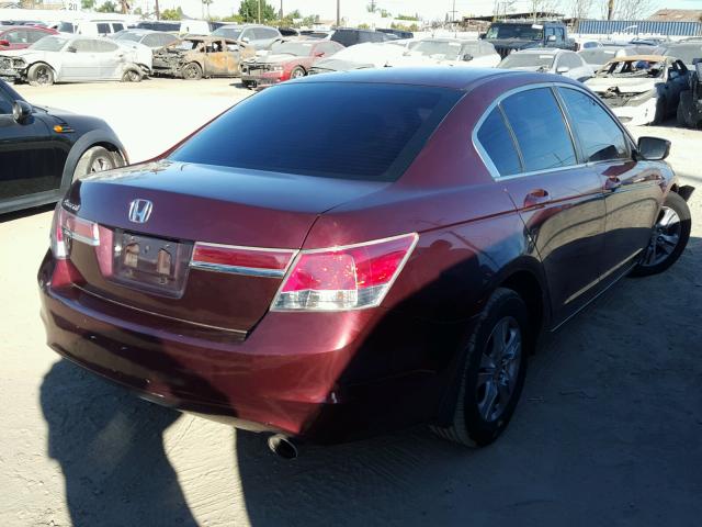 1HGCP2F42BA135316 - 2011 HONDA ACCORD LXP MAROON photo 4