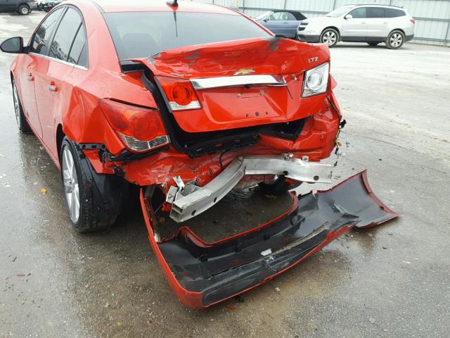 1G1PG5SB0E7129823 - 2014 CHEVROLET CRUZE LTZ RED photo 9