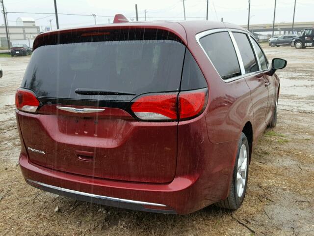 2C4RC1BG1HR844659 - 2017 CHRYSLER PACIFICA T BURGUNDY photo 4