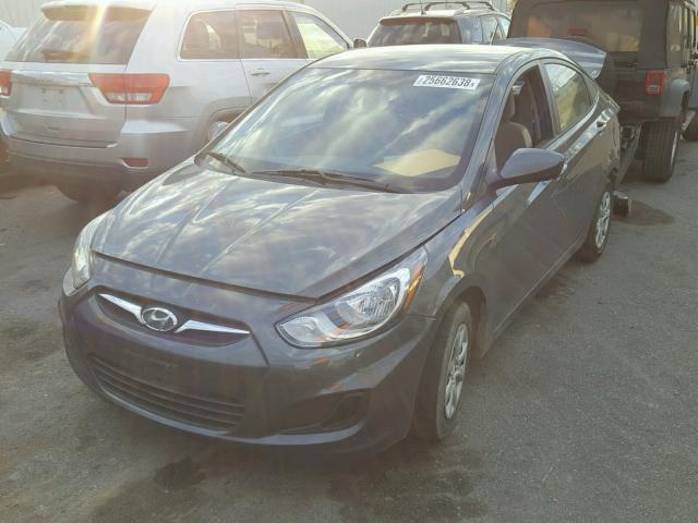 KMHCT4AE3CU200403 - 2012 HYUNDAI ACCENT GLS GRAY photo 2