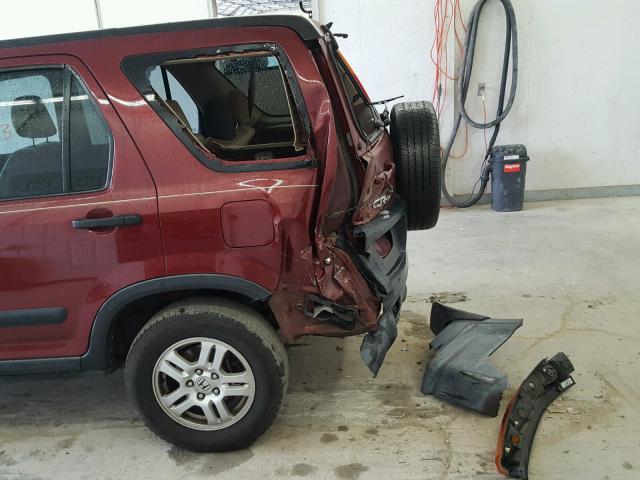 SHSRD788X2U012913 - 2002 HONDA CR-V EX MAROON photo 9