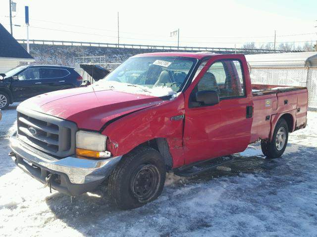 1FDNF20L7XEA79685 - 1999 FORD F250 SUPER RED photo 2