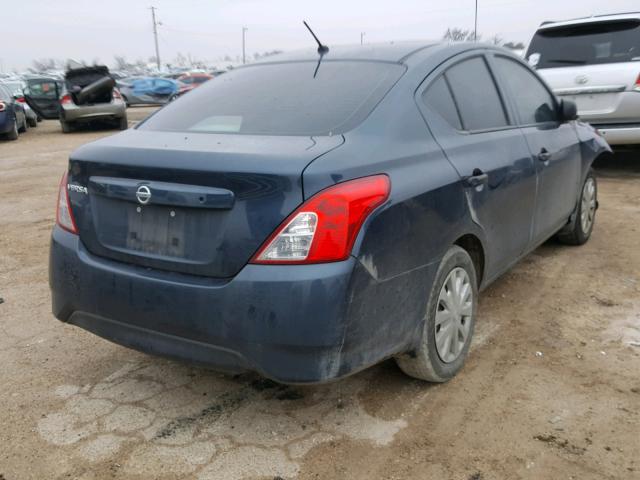 3N1CN7AP6FL860714 - 2015 NISSAN VERSA BLUE photo 4