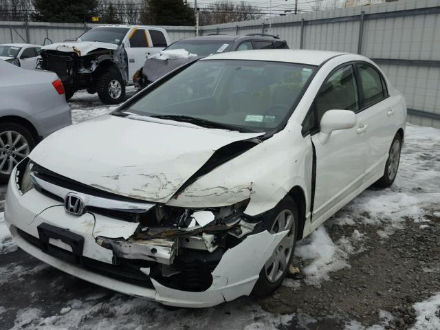 2HGFA16548H510621 - 2008 HONDA CIVIC LX WHITE photo 2