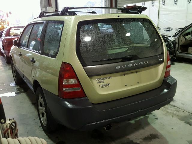 JF1SG63684H710638 - 2004 SUBARU FORESTER 2 TAN photo 3