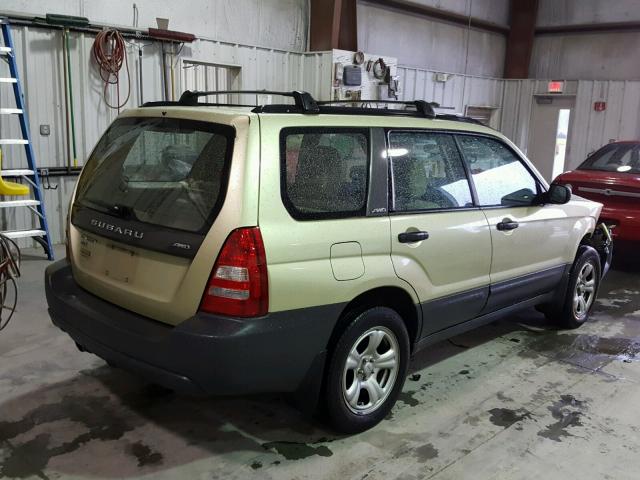 JF1SG63684H710638 - 2004 SUBARU FORESTER 2 TAN photo 4