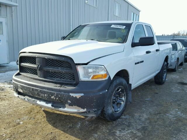 1C6RD7FP7CS299544 - 2012 DODGE RAM 1500 S WHITE photo 2