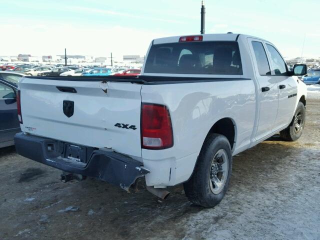 1C6RD7FP7CS299544 - 2012 DODGE RAM 1500 S WHITE photo 4