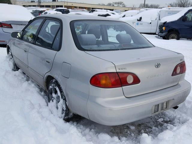 1NXBR18E02Z580443 - 2002 TOYOTA COROLLA CE GRAY photo 3