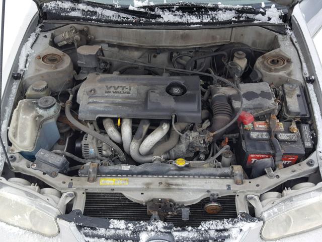 1NXBR18E02Z580443 - 2002 TOYOTA COROLLA CE GRAY photo 7