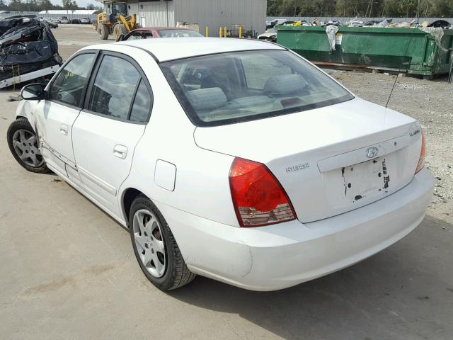 KMHDN46D24U760901 - 2004 HYUNDAI ELANTRA GL WHITE photo 3